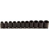 Jeu de douilles, 11 Mcx, Chocs, Prise de 3/8" Seaboard Timber Mart