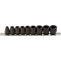 Jeu de douilles, 9 Mcx, Chocs, Prise de 3/8" Seaboard Timber Mart