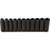 Jeu de douilles longues, 11 Mcx, Chocs, Prise de 1/2", Profond Seaboard Timber Mart