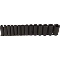Jeu de douilles longues, 14 Mcx, Chocs, Prise de 1/2", Profond Seaboard Timber Mart