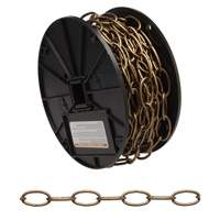 Decorator Chain, Carbon Steel, #10 x 60' (18.3 m) L, 35 lbs. (0.0175 tons) Load Capacity Seaboard Timber Mart