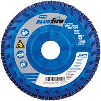 BlueFire R884P Coarse Grit Flap Disc, 5" x 7/8", Type 27, 60 Grit, Zirconia Alumina Seaboard Timber Mart