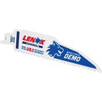 Lame de scie alternative pour d&eacute;molitions, Bim&eacute;tal, 6 Dents par pouce, 6" lo x 1" la Seaboard Timber Mart