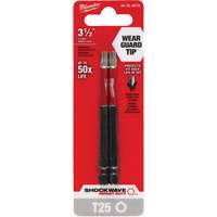 Shockwave Impact Duty Screwdriver Bit, Torx, T-25 Tip, 1/4" Drive Size, 3-1/2" Length Seaboard Timber Mart