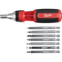 Tournevis &agrave; rochet 9 en 1 avec embouts multiples &agrave; carr&eacute; conducteur, 9-1/10" lo, Prise Coussin&eacute;e Seaboard Timber Mart