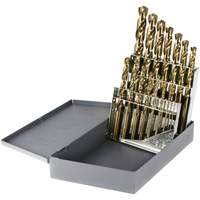 Drillco&reg; Heavy-Duty Jobber Length Drill Bit Set, 15 Pieces, Cobalt Seaboard Timber Mart