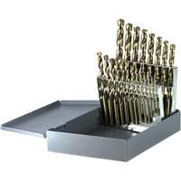 Drillco&reg; Heavy-Duty Jobber Length Drill Bit Set, 21 Pieces, Cobalt Seaboard Timber Mart