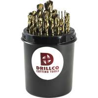 Drillco&reg; Imperial Drill Pal Jobber Length Drill Bit Set, 29 Pieces, Cobalt Seaboard Timber Mart