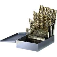 Drillco&reg; Heavy-Duty Jobber Length Drill Bit Set, 60 Pieces, Cobalt Seaboard Timber Mart