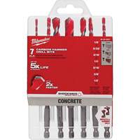 Large Shockwave Hammer Drill Bit Kit, 7 Pieces, Carbide Seaboard Timber Mart