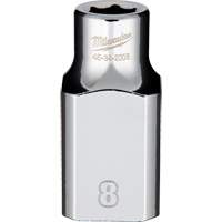 Metric Socket with Four Flat Sides, 8 mm, 1/2" Drive, 6 Points Seaboard Timber Mart