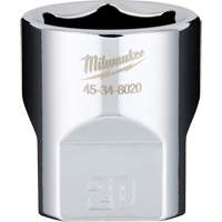Metric Socket with Four Flat Sides, 20 mm, 3/8" Drive, 6 Points Seaboard Timber Mart