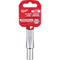 SAE Socket with Four Flat Sides, 11/32", 3/8" Drive, 6 Points, Deep Seaboard Timber Mart