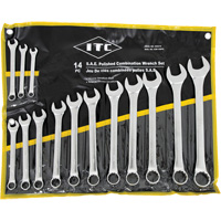 ICW-14PS Polished Wrench Set, Combination, 14 Pieces, Imperial Seaboard Timber Mart