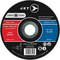 A60PX Power-Xtreme Cut-Off Wheel, 4-1/2" x 1/32", 7/8" Arbor, Type 1, 13300 RPM Seaboard Timber Mart