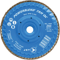 Disque &agrave; feuillets PowerBlend TRM QC ajustable, 4-1/2" x 5/8"-11, Type 27, Grain Z60, Alumine de zirconium Seaboard Timber Mart