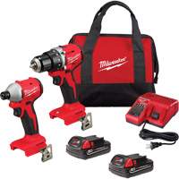 Ensemble combin&eacute; perceuse/tournevis compact sans contact 1/2" & tournevis &agrave; chocs hexagonal 1/4" M18, Lithium-ion, 18 V Seaboard Timber Mart
