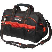 16" Tradesman's Tool Bag, Ballistic Polyester, Black/Red Seaboard Timber Mart