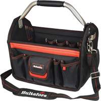 14" Open-Top Tool Carrier, Ballistic Polyester, Black/Red Seaboard Timber Mart