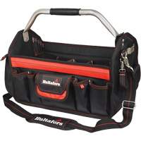 18" Open-Top Tool Carrier, Ballistic Polyester, Black/Red Seaboard Timber Mart