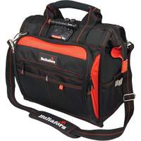 Lighted Technician's Tool Bag, Ballistic Polyester, Black/Red Seaboard Timber Mart