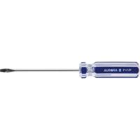 Blue Transparent Striped Slotted Screwdriver, 1/8" Tip, Round, Plastic Handle Seaboard Timber Mart