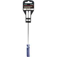 Tournevis &agrave; fente bleu transparent avec bandes, Tige de 1/8", Ronde, Prise en Plastique Seaboard Timber Mart