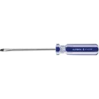 Blue Transparent Striped Slotted Screwdriver, 3/16" Tip, Round, Plastic Handle Seaboard Timber Mart