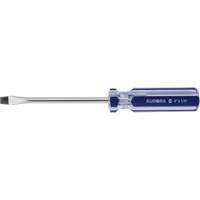 Blue Transparent Striped Slotted Screwdriver, 1/4" Tip, Round, Plastic Handle Seaboard Timber Mart