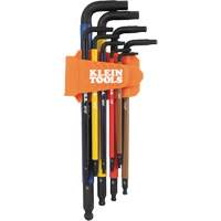 Colour-Coded Extra-Long L Style Hex Key Caddy Set, 9 Pcs., Imperial Seaboard Timber Mart