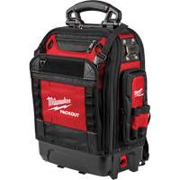 PackOut Structured Backpack, 9-1/2" L x 18" W, Black/Red, Polyester Seaboard Timber Mart
