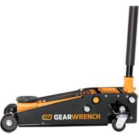 Heavy-Duty Floor Jack, 3 Ton(s) Capacity, 5-1/4" Lowered, 18-1/4" Raised, Manual Hydraulic Seaboard Timber Mart