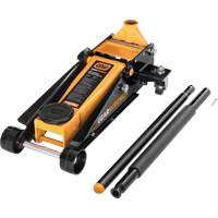 Heavy-Duty Floor Jack, 3 Ton(s) Capacity, 5-1/4" Lowered, 18-1/4" Raised, Manual Hydraulic Seaboard Timber Mart