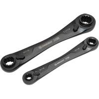 Jeu de cl&eacute;s SAE &agrave; rochet &agrave; cannelure d'oxyde noir X6 4-en-1, 2 morceaux, Imp&eacute;rial Seaboard Timber Mart