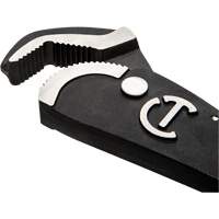 Cl&eacute; bimat&eacute;riau auto-ajustable pour tuyau, Cap des m&acirc;choires 1-1/2", Longueur 12", Fini Oxyde noir, Prise Coussin&eacute;e Seaboard Timber Mart