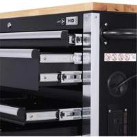 HDRC5212 Armoire mobile de s&eacute;rie HD, 12 tiroirs, 51-1/4" la x 21" p x 40-3/10" h, Noir Seaboard Timber Mart