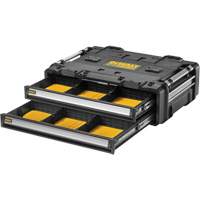 Bloc &agrave; 2 tiroirs TOUGHSYSTEM 2.0 DXL, 30" x 21-13/20" x 10", Noir/Jaune Seaboard Timber Mart