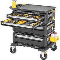 Poste de travail modulaire 5-en-1 TOUGHSYSTEM 2.0 DXL, 34" x 25-4/5" x 39", Noir/Jaune Seaboard Timber Mart