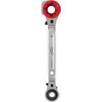 Lineman's 5-in-1 Ratcheting Wrench with Milled Strike Face, 3/4"/1"/1-1/8" Drive, Ergonomic Handle Seaboard Timber Mart