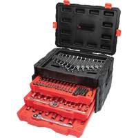 Jeu d'outils manuels pour m&eacute;canicien 1/4", 3/8" & 1/2" avec mallette de transport &agrave; 3 tiroirs Seaboard Timber Mart