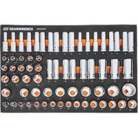 MEGAMOD Metric Mechanics Tool Set in Modular Foam Trays with Rolling Cabinet, 358 Pieces Seaboard Timber Mart