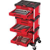 Ensemble maître de 366 outils &agrave; main pour m&eacute;caniciens avec tiroirs PACKOUT et diable, 16-3/10" x 22-1/5" x 48-5/8", Noir/Rouge Seaboard Timber Mart