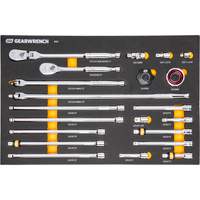 Ensemble d'outils &agrave; cliquet et d'entraînement 3/8" &agrave; 90 dents avec plateau de rangement en mousse Seaboard Timber Mart