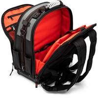 Tradesman Backpack, 18" L x 10" W, Black/Grey/Orange, Polyester Seaboard Timber Mart