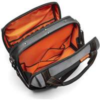 Sac ouvert de 17" pour outils d'ouvrier, Polyester, 3 pochettes, Noir/Gris/Orange Seaboard Timber Mart