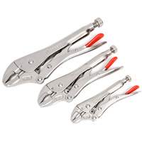 Curved Jaw Locking Pliers with Wire Cutter Set, 3 Pieces Seaboard Timber Mart