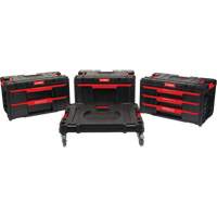 Socle roulant Arx avec jeu de roulettes pivotantes 4 mcx, 23-1/10" x 15" x 22-1/2", Noir Seaboard Timber Mart