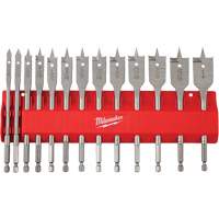 Flat Boring Bit Set, 13 Pieces, High Carbon Steel Seaboard Timber Mart