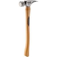 Marteau &agrave; face lisse en titane avec manche incurv&eacute; en noyer, 14 oz, Prise en Bois, 18" lo Seaboard Timber Mart