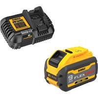 MAX FLEXVOLT Battery & Charger Kit, Lithium-Ion, 20 V/60 V, 9 Ah Seaboard Timber Mart